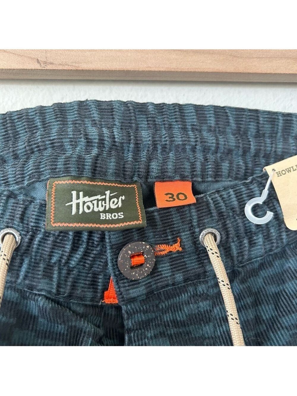 Howler Brothers Pressure Drop Cord Shorts Mens 30 Canyon Distortion Blue - Picture 4 of 5